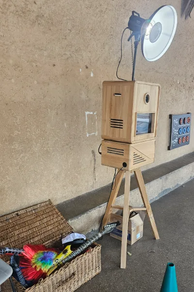 Photo de Borne photo en bois